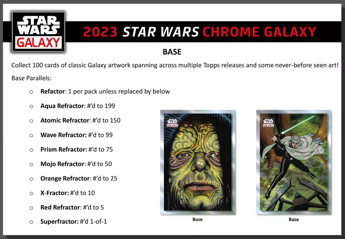 2023 Topps Star Wars Chrome Galaxy Hobby Box – JB's Sports Cards