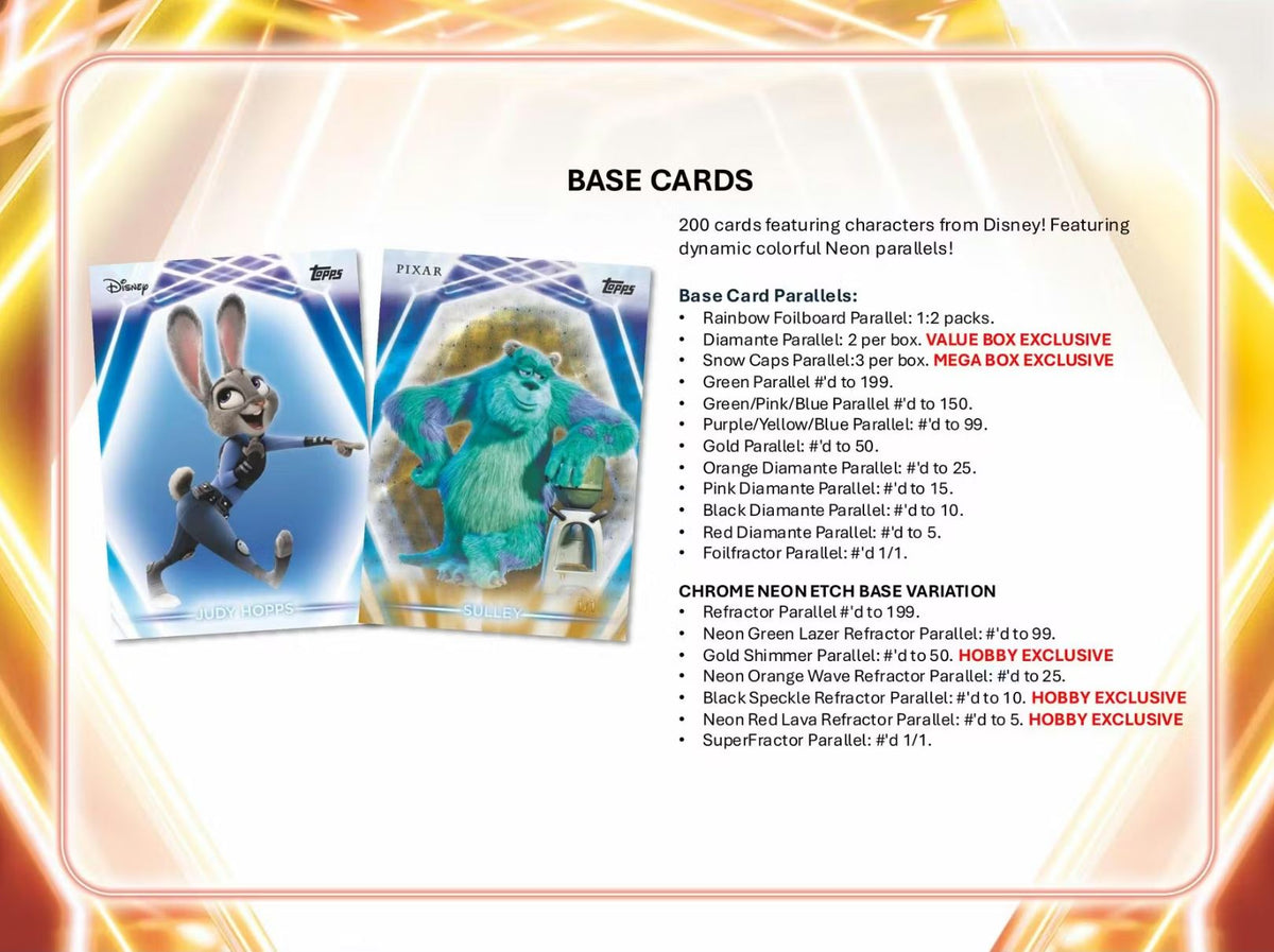 2026 Topps Disney Neon Hobby Box – JB's Sports Cards