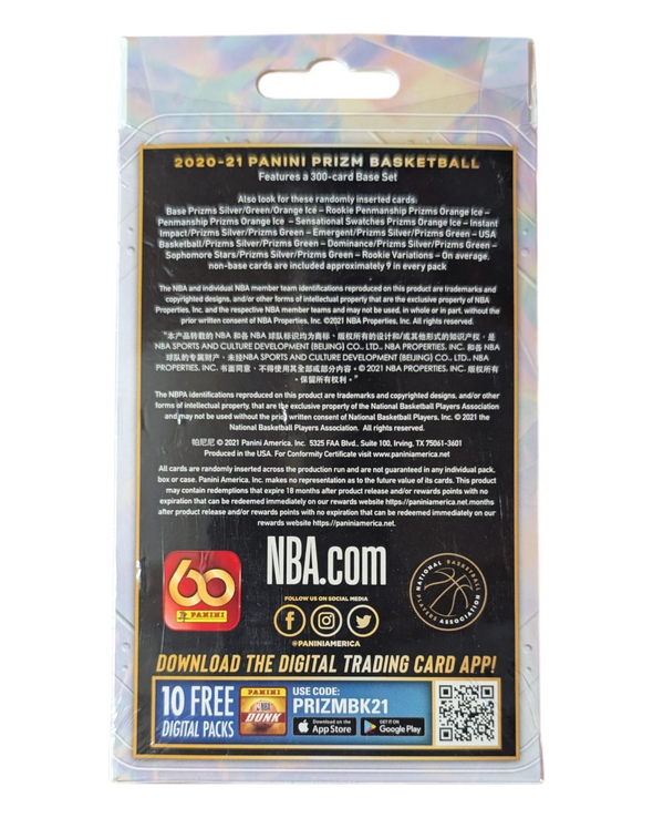 2020-21 Panini Prizm Basketball Hanger Box (Orange Ice Prizms)