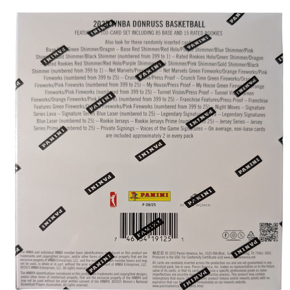 2025 Panini Donruss WNBA Basketball Mega Box