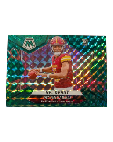 2024 Panini Mosaic Football-Jayden Daniels-Green Prizm #272 Rookie Debut