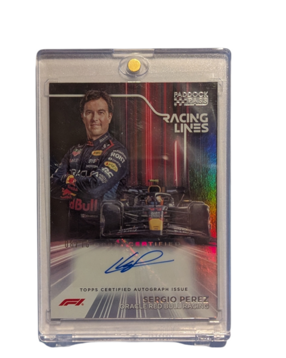 2024 Topps Formula 1 Paddock Pass-Sergio Perez Auto # RL-PER-Black #'d 8/10