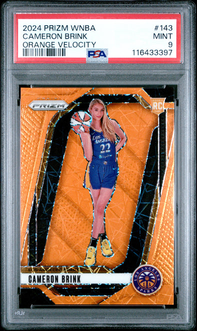 2024 Prizm WNBA-Cameron Brink-Orange Velocity Prizm #143 PSA 9