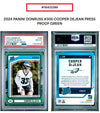 2024 Donruss-Cooper Dejean-Press Proof Green PSA 8