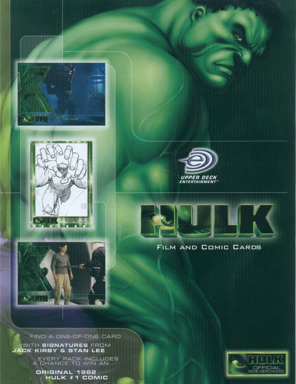 2003 Upper Deck Marvel Hulk Film And Comic Cards Box
