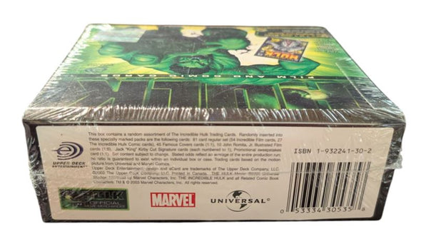 2003 Upper Deck Marvel Hulk Film And Comic Cards Box