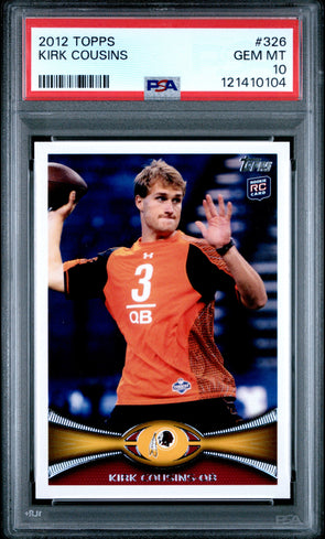 2012 Topps Kirk Cousins #326 PSA 10