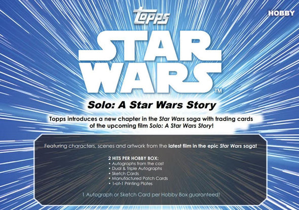 2018 Topps Star Wars Solo: A Star Wars Story Hobby Box
