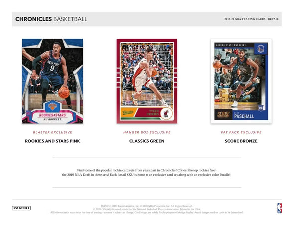 2019-20 Panini Chronicles Basketball Blaster Box