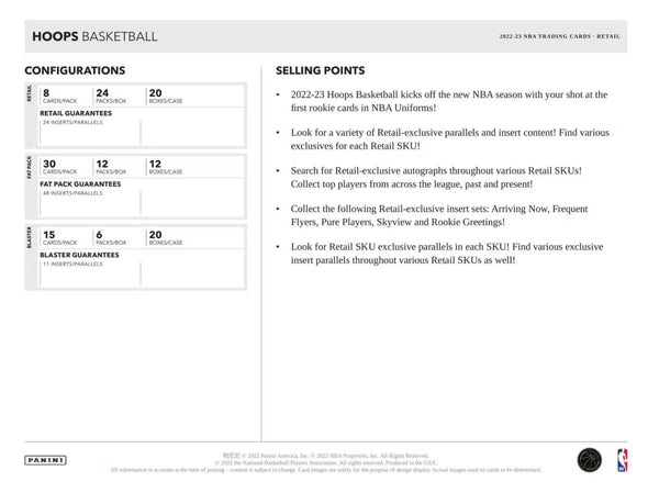 2022-23 Panini Hoops Basketball Blaster Box