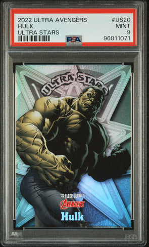 2022 Fleer Ultra Avengers Hulk Ultra Stars #US20 PSA 9