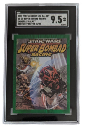 2022 Star Wars Galaxy Super Bombad Racing #GG20 Green Refractor SCG 9.5