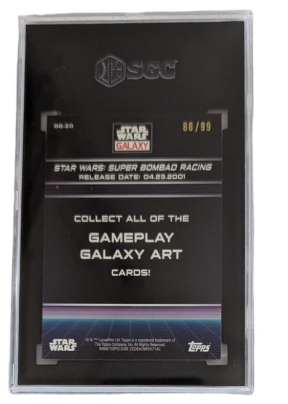 2022 Star Wars Galaxy Super Bombad Racing #GG20 Green Refractor SCG 9.5