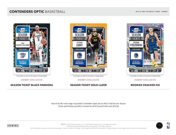 2023-24 Panini Contenders Optic Basketball Hobby Box