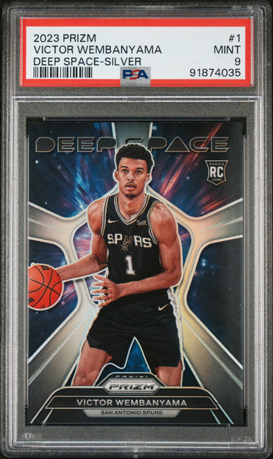 2023-24 Panini Prizm Basketball-Victor Wembanyama Deep Space Silver #1 PSA 9