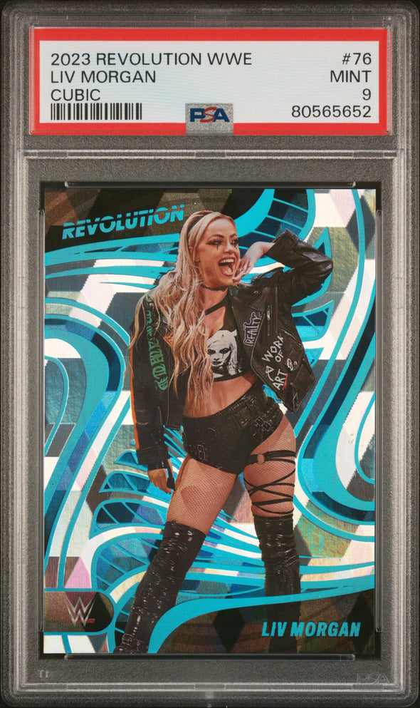 2023 Panini Revolution WWE-Liv Morgan Cubic #76 #'d 22/49 PSA 9