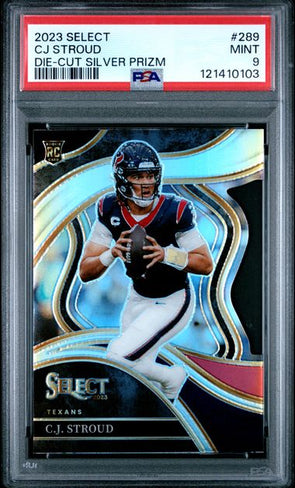 2023 Select CJ Stroud Club Level #289 Die-Cut Silver Prizm PSA 9