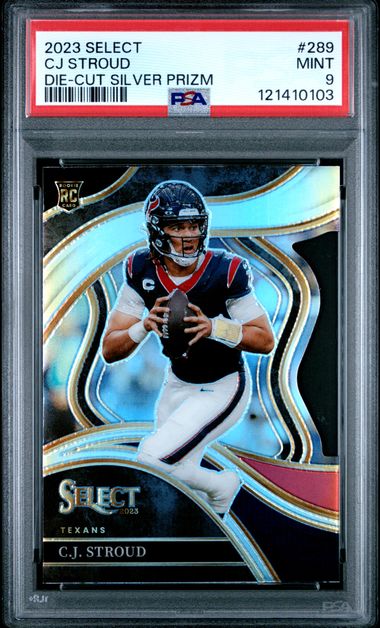2023 Select CJ Stroud Club Level #289 Die-Cut Silver Prizm PSA 9