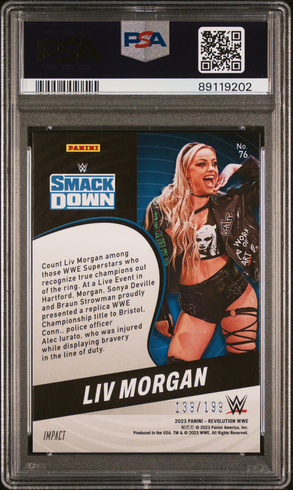 2023 Panini Revolution WWE-Liv Morgan #76 Impact PSA 9