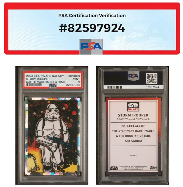 2023 Star Wars Galaxy Stormtrooper Atomic Refractor #DVBH3 #'d 107/150 PSA 9