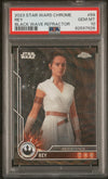 2023 Topps Chrome Star Wars Rey Black Wave Refractor #69 PSA 10