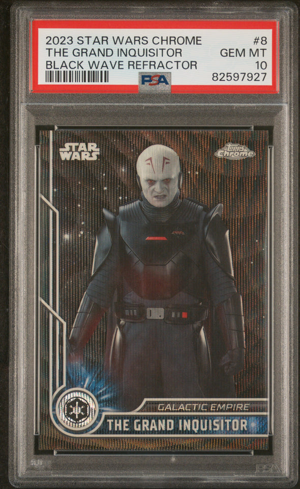 2023 Topps Chrome Star Wars The Grand Inquisitor Black Wave Refractor #8 PSA 10