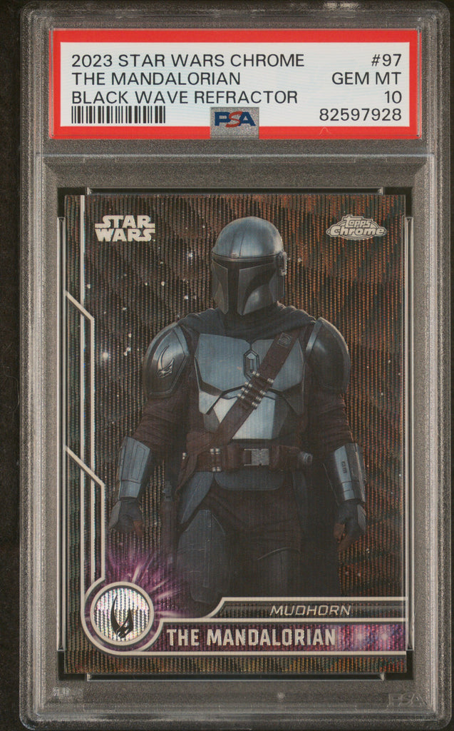 2023 Topps Chrome Star Wars The Mandalorian Black Wave Refractor