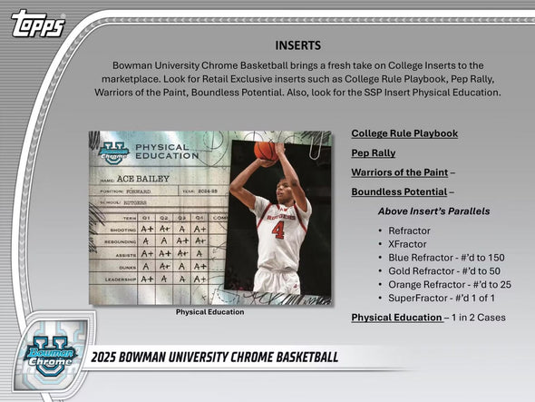2024-25 Bowman Chrome U Basketball Mega Box