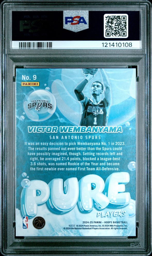 2024-25 Panini Hoops Victor Wembanyama Pure Players Holo #9 PSA 10