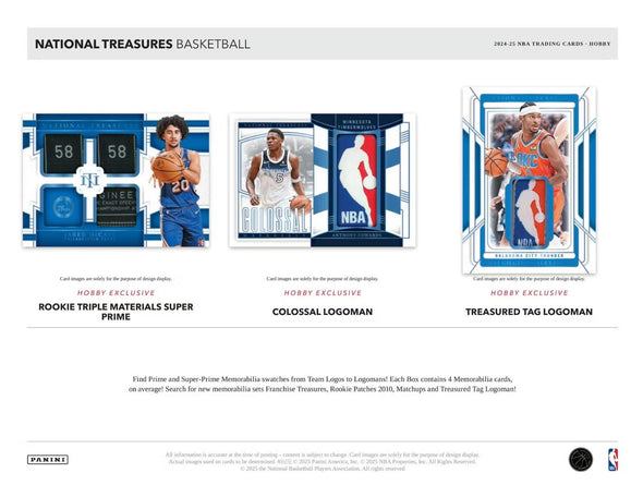 2024-25 Panini National Treasures Basketball Hobby Box