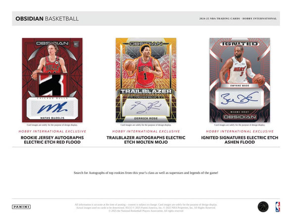 2024-25 Panini Obsidian Basketball International Hobby Box