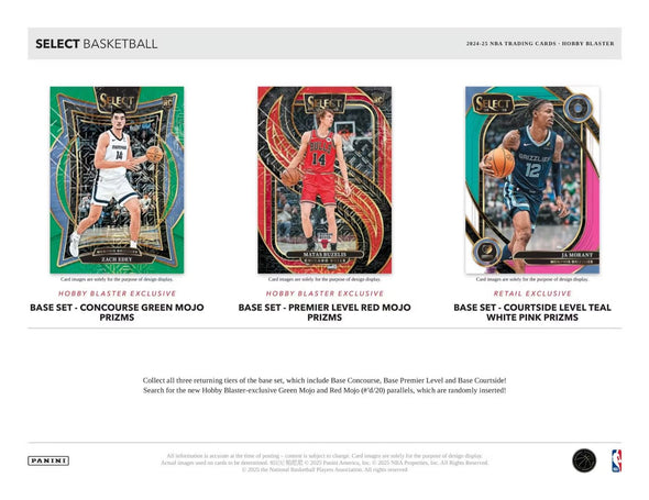 2024-25 Panini Select Basketball Hobby Blaster Box (Green & Red Mojo Prizms)