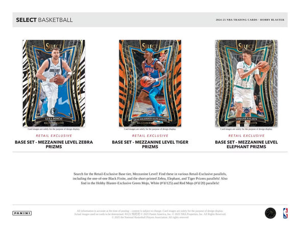 2024-25 Panini Select Basketball Hobby Blaster Box (Green & Red Mojo Prizms)