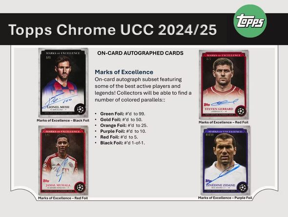 2024-25 Topps Chrome UEFA Club Competitions Soccer Blaster Box