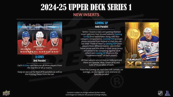 2024-25 Upper Deck Series 1 Hockey Hobby Box