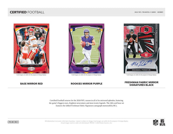 2024 Panini Certified Football Hobby Box (Pre-Order)