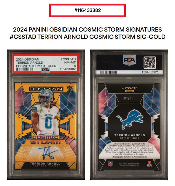 2024 Obsidian-Terrion Arnold-Cosmic Storm Signatures Gold #CSSTAD PSA 8