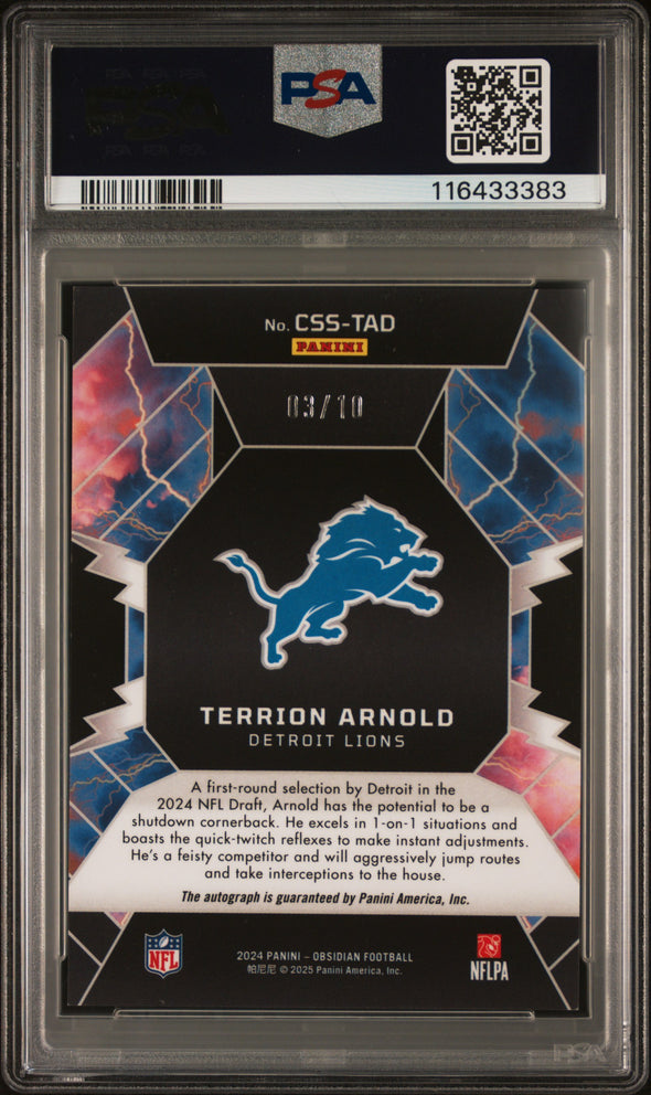 2024 Obsidian-Terrion Arnold-Cosmic Storm Signatures Gold #CSSTAD PSA 9