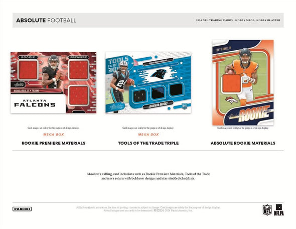 2024 Panini Absolute Football Hobby Mega Box (Teal Parallel's)