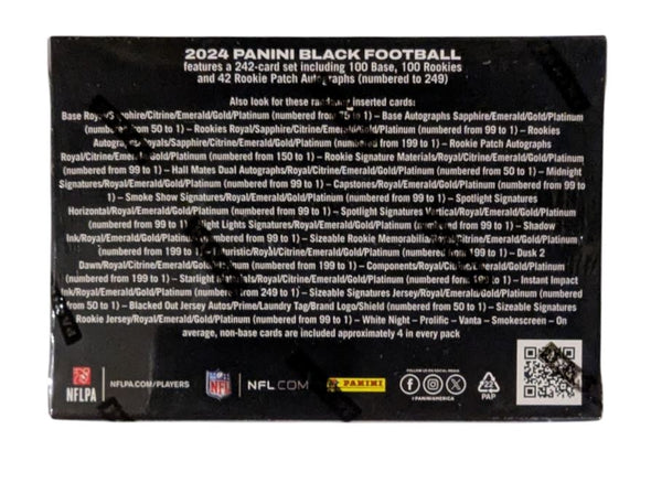 2024 Panini Black Football Hobby Box