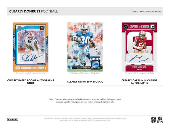 2024 Panini Clearly Donruss Football Hobby Box