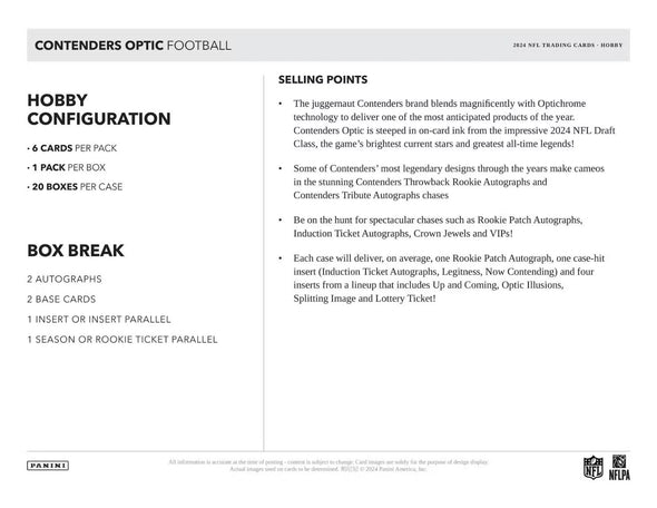 2024 Panini Contenders Optic Football Hobby Box