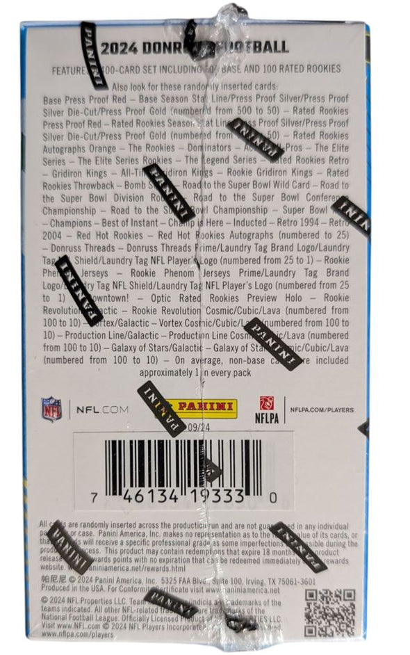 2024 Panini Donruss Football Blaster Box (Red Hot Rookies) Blue Box