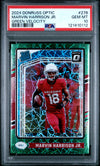 2024 Donruss Optic Marvin Harrison Jr. #276 Green Velocity PSA 10