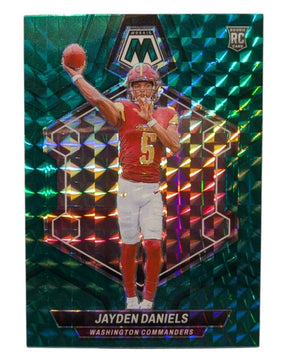 2024 Panini Mosaic Football-Jayden Daniels-Green Prizm #302 Rookie