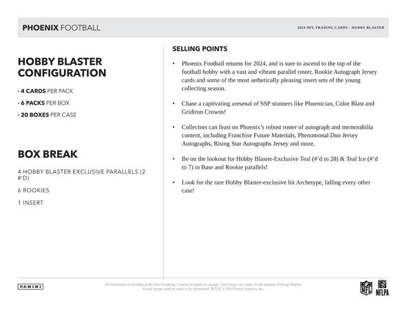 2024 Panini Phoenix Football Hobby Blaster Box