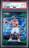 2024 Panini Prizm Bo Nix Fireworks Green Wave #23 PSA 10