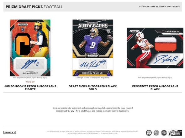 2024 Panini Prizm Draft Picks Collegiate Football Hobby Box (Pre-Order)