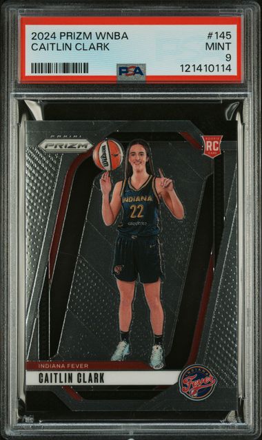 2024 Prizm WNBA Caitlin Clark #145 Silver PSA 9