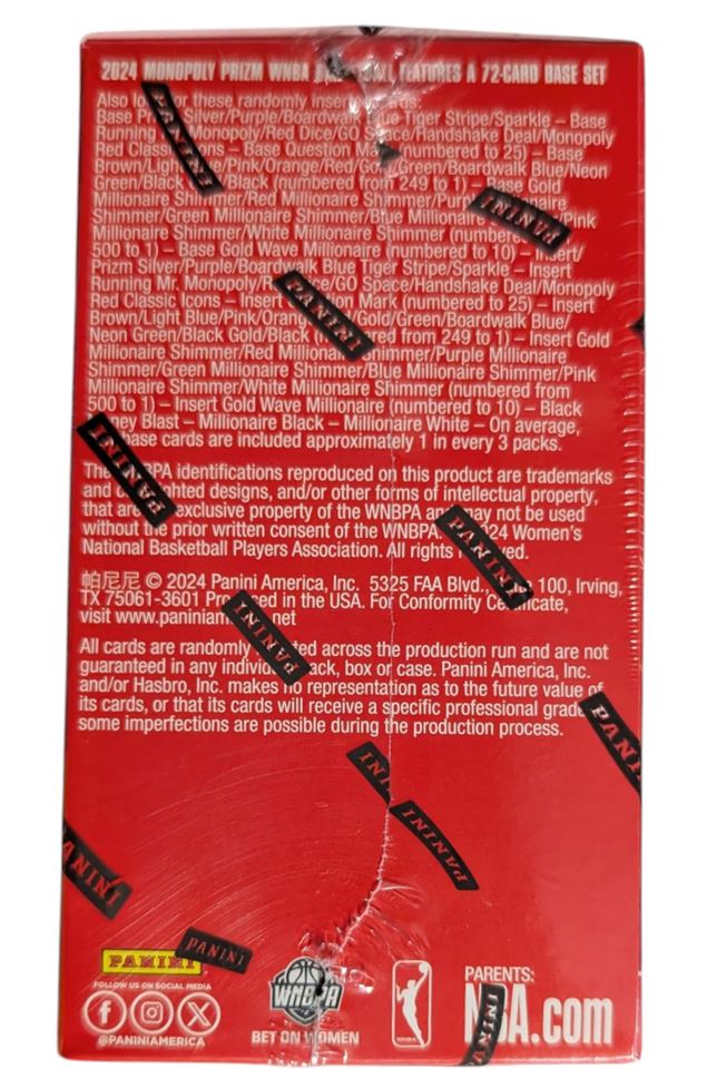 monopoly wnba booster box 2024 Panini Prizm Monopoly WNBA Basketball Blaster Box – JB's Sports Cards